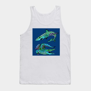 the kings of the swamp the shark and the alligator ecopop arts Tank Top